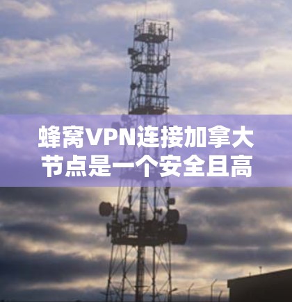 蜂窝VPN连接加拿大节点是一个安全且高效的方式，以下是详细的步骤和解释
