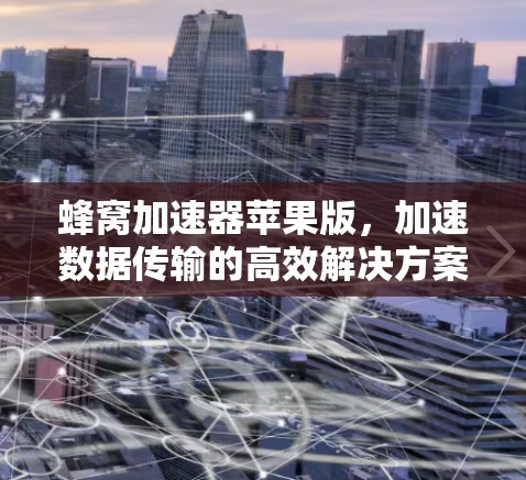 蜂窝加速器苹果版，加速数据传输的高效解决方案