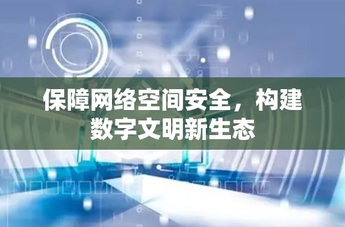 保障网络空间安全，构建数字文明新生态
