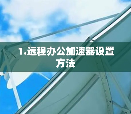 1.远程办公加速器设置方法 1.远程办公加速器设置方法