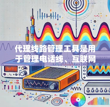代理线路管理工具是用于管理电话线、互联网线和其他代理线路的系统,旨在确保它们的正确连接和管理,以优化网络性能和用户体验。以下是代理线路管理工具的详细分析 代理线路管理工具是用于管理电话线、互联网线和其他代理线路的系统,旨在确保它们的正确连接和管理,以优化网络性能和用户体验。以下是代理线路管理工具的详细分析