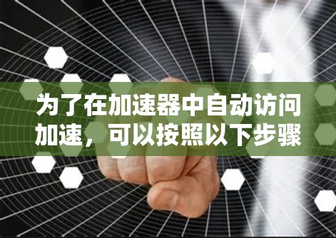 为了在加速器中自动访问加速,可以按照以下步骤操作 为了在加速器中自动访问加速,可以按照以下步骤操作
