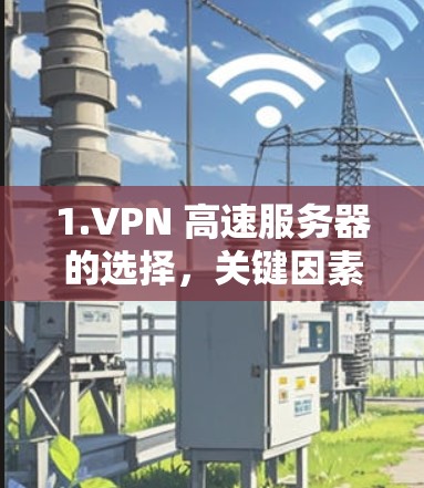 1.VPN 高速服务器的选择,关键因素与最佳实践 1.VPN 高速服务器的选择,关键因素与最佳实践