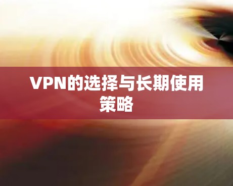 VPN的选择与长期使用策略 VPN的选择与长期使用策略