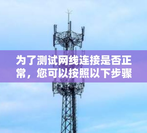 为了测试网线连接是否正常，您可以按照以下步骤操作